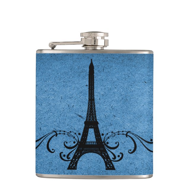 Cantil Azul Vintage francês Flourish (Frente)