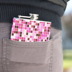 Cantil Azulejos de piscina, Azulejos de mosaico cor-de-ro