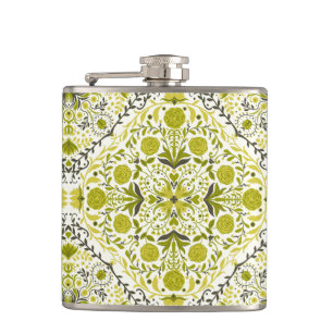 Cantil Azulejos Florais em verde