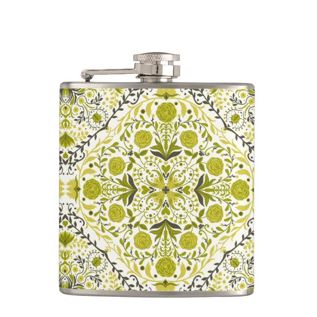 Cantil Azulejos Florais em verde (Frente)