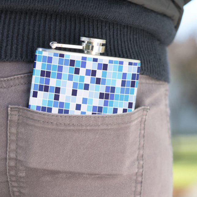 Cantil Azulejos piscinas, Azulejos Mosaicos Azuis, Padrão (In Situ)