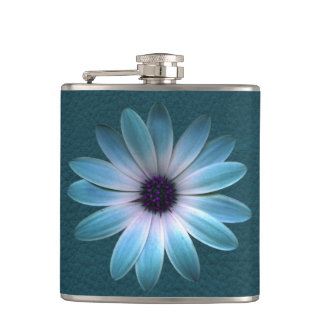 Cantil Azure Daisy em Impressão de Couro Negro