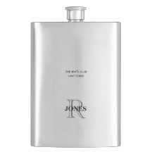 Bachelor Party Flask Monograma Engraçado Presente