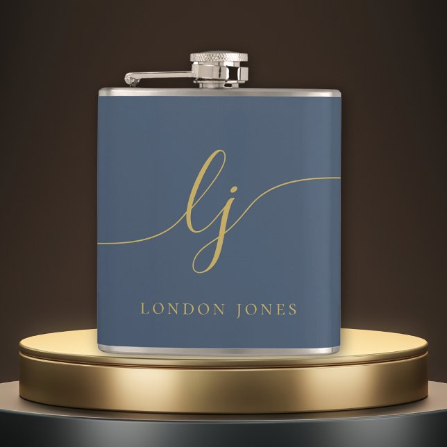 Cantil Bachelorette Azul-Dourado do Marinho Personalizado (Criador carregado)