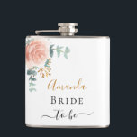 Cantil Bachelorette de eucalipto floral rosa<br><div class="desc">Para um chá de panela ou uma spa de solteira e um fim de semana de bem-estar. Um fundo branco chic. Decorados com ouro rosa, floral cor-de-rosa pincelado, flor (rosa) e folhas de eucalipto de cor aquosa verde, galhardetes, verde-verde e um cinturão de ouro falso. Personalize e adicione o nome...</div>