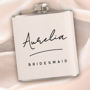 Cantil Bachelorette Rosa de Nome Personalizado da Caligra