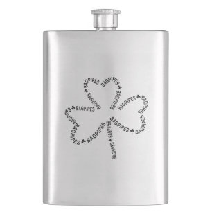 Cantil Bagpipe Text Shamrock