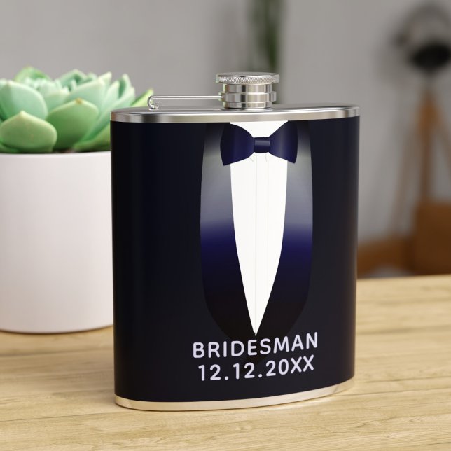 Cantil Bala de Casamento Azul Tuxedo Bridesman (Criador carregado)
