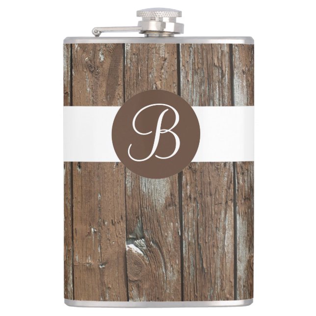 Cantil Balão de monograma de madeira de curtumes russos (Frente)