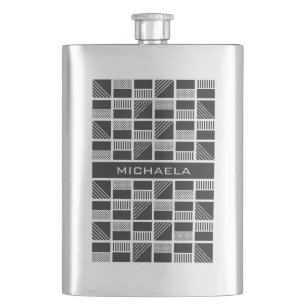 Cantil Balão de monograma personalizado em quadrados geom