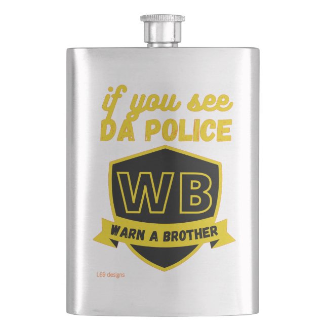 Cantil Balão engraçado "WARN A BRO..." (Frente)