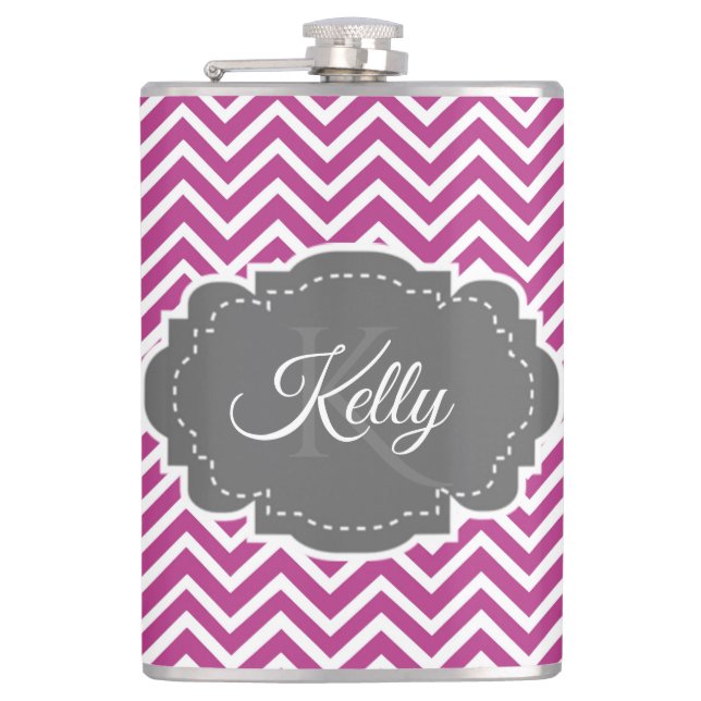 Cantil Balão Personalizado Magenta Chevron (Frente)