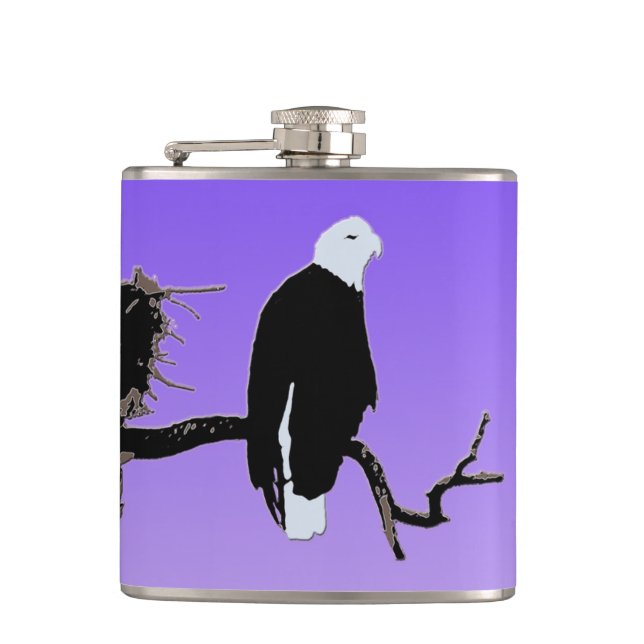 Cantil Bald Eagle em Sunset - Arte original sobre a vida  (Frente)