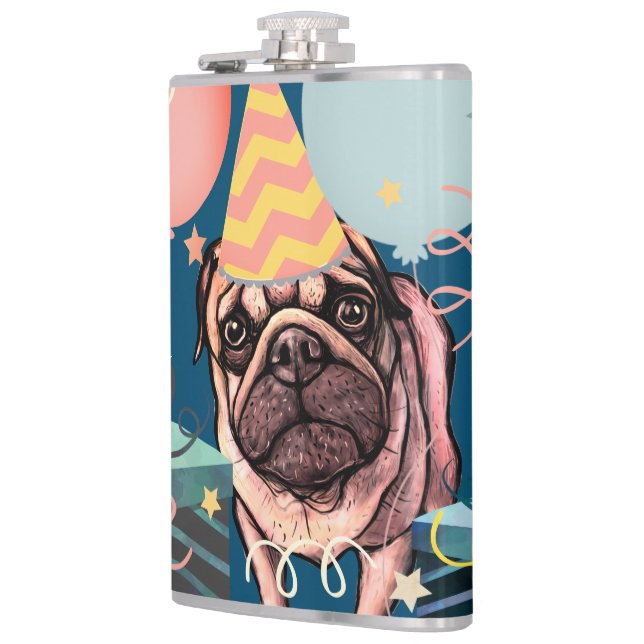 Cantil Balões de Festa de Celebração de Pug com Confetes  (Esquerda)