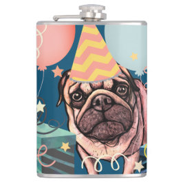 Cantil Balões de Festa de Celebração de Pug com Confetes 