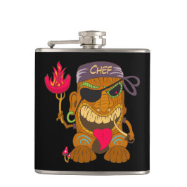 Cantil Bandana Chef Tiki com enchido queimado, preto engr