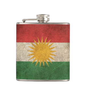 Cantil Bandeira afligida vintage do Curdistão