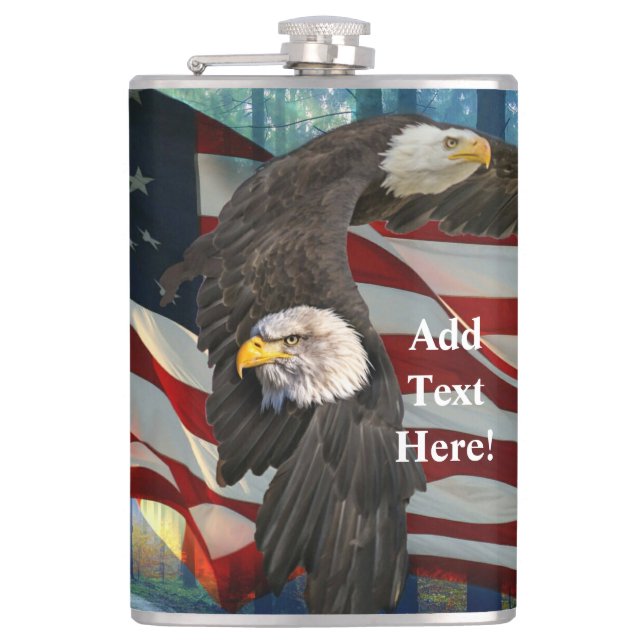 Cantil Bandeira Americana Bald Eagle (Frente)