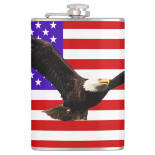 Cantil Bandeira americana com águia-EUA
