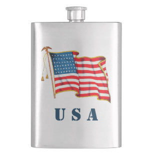 Cantil Bandeira Americana Patriótica Vintage, Quatro de J