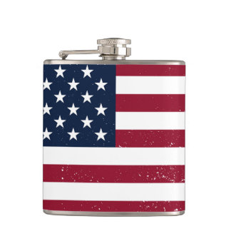 Cantil Bandeira Americana Vinyl Wrapped 6 oz Flask