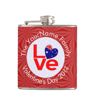 Cantil Bandeira Australiana Vermelha Letras Bandeira Pers