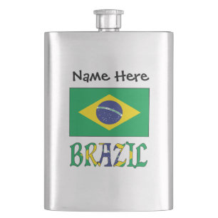 Cantil Bandeira Brasileira Brasil Personalização Preta