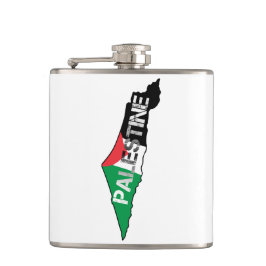 Cantil Bandeira da Palestina Livre no Mapa Palestino