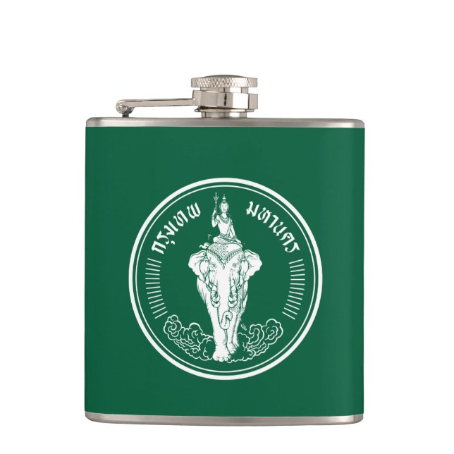 Cantil Bandeira de Bangkok, Tailândia Hip Flask (Frente)