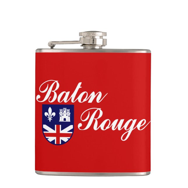 Cantil Bandeira de Baton Rouge, Louisiana Hip Flask (Frente)