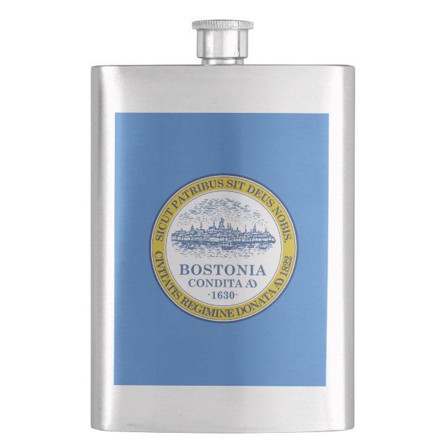 Cantil Bandeira de Boston, Massachusetts Flask (Frente)