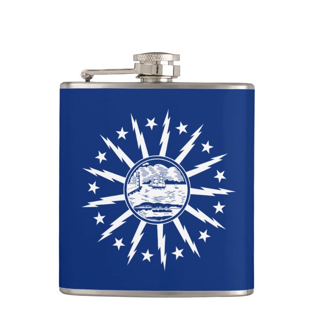 Cantil Bandeira de Buffalo, New York Hip Flask (Frente)