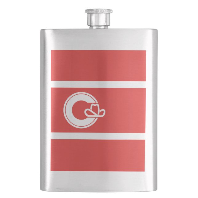 Cantil Bandeira de Calgary, Alberta Flask (Frente)
