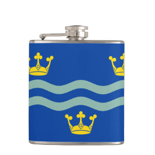Cantil Bandeira de Cambridgeshire Hip Flask