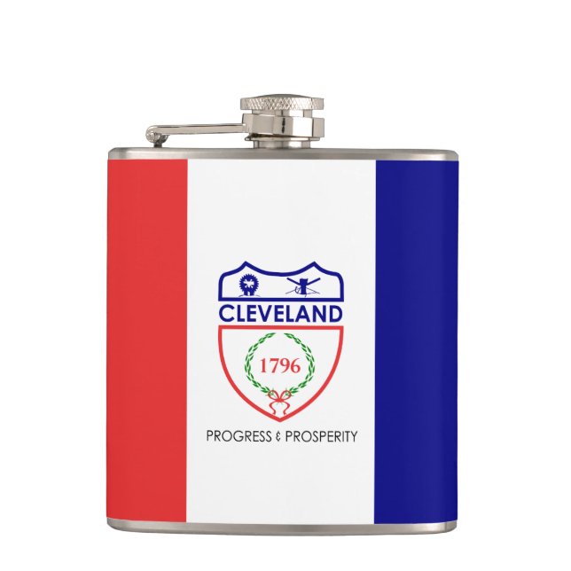 Cantil Bandeira de Cleveland, Ohio Hip Flask (Frente)