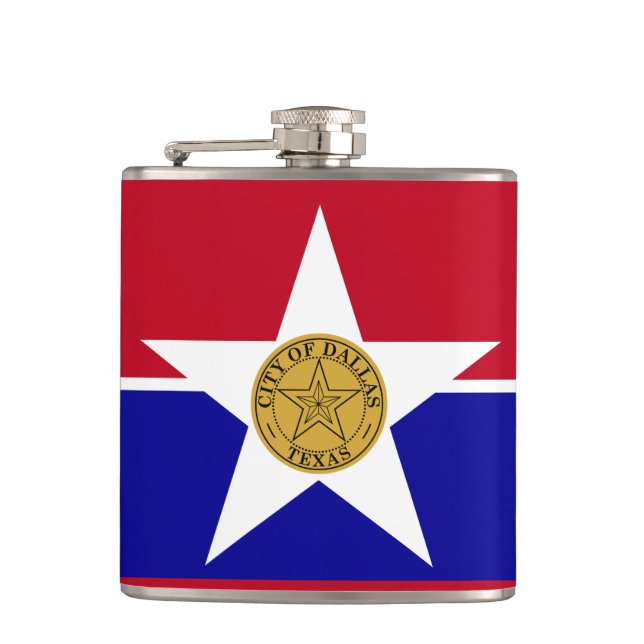 Cantil Bandeira de Dallas, Texas Flask (Frente)