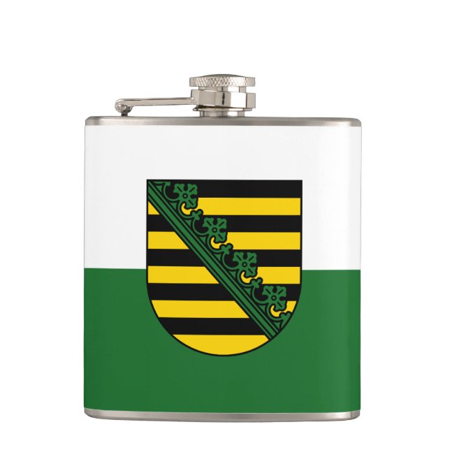 Cantil Bandeira de Hip Flask da Saxónia (Frente)