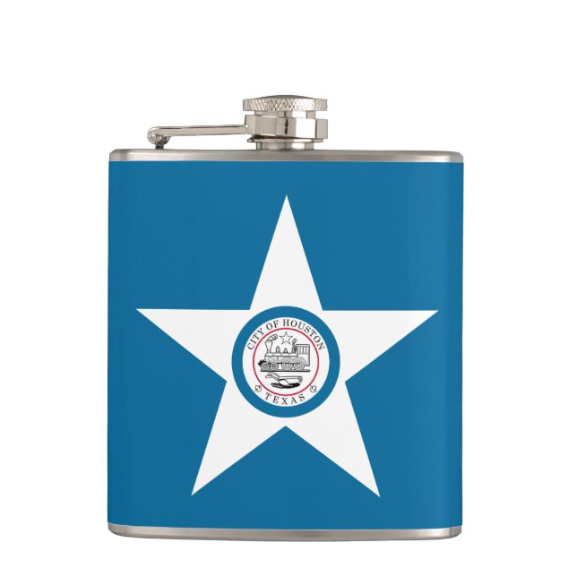 Cantil Bandeira de Houston, Texas Hip Flask (Frente)