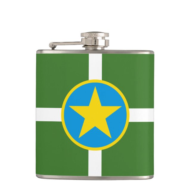 Cantil Bandeira de Jackson, Mississippi Hip Flask (Frente)