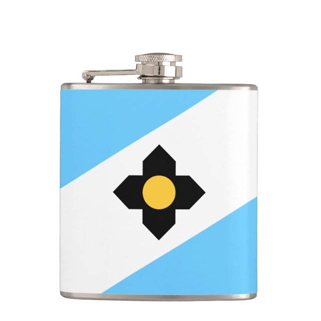 Cantil Bandeira de Madison, Wisconsin Hip Flask (Frente)