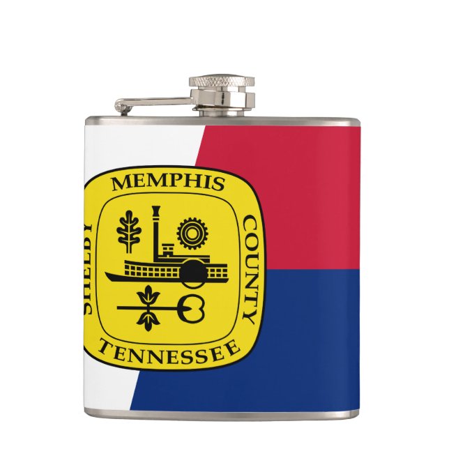 Cantil Bandeira de Memphis, Tennessee Hip Flask (Frente)