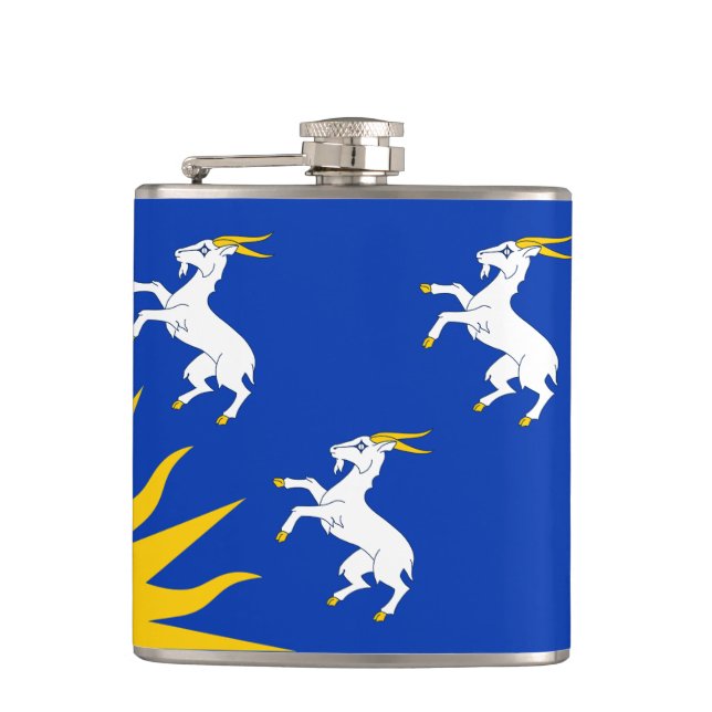 Cantil Bandeira de Merionethshire Hip Flask (Frente)