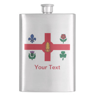 Cantil Bandeira de Montreal, Quebec Flask