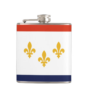 Cantil Bandeira de Nova Orleans, Louisiana Hip Flask