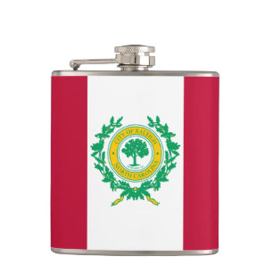 Cantil Bandeira de Raleigh, Carolina do Norte, Hip Flask