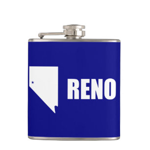 Cantil Bandeira de Reno, Nevada Hip Flask