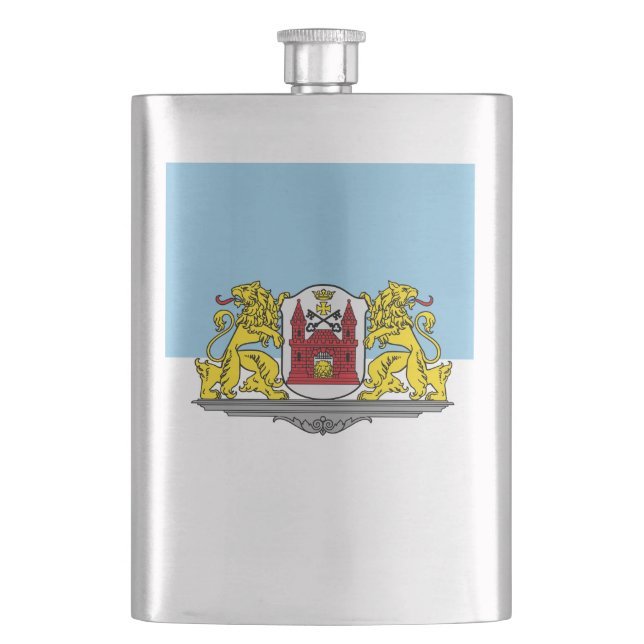 Cantil Bandeira de Riga, Latvia Flask (Frente)