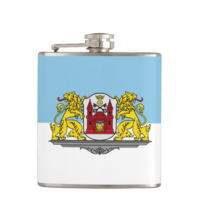 Cantil Bandeira de Riga, Letônia Hip Flask (Frente)