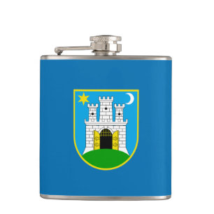 Cantil Bandeira de Zagreb, Croácia Hip Flask