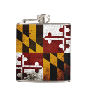 Cantil Bandeira do Estado de Maryland Black Grunge